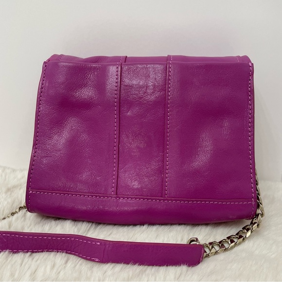 Pristine Fuschia Ramy Brook New York Shoulder bag Chrome chain leather strap - Picture 5 of 7